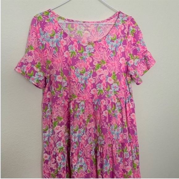 Lilly Pulitzer Jodee Floral Mini Dress Pink - Picture 8 of 12